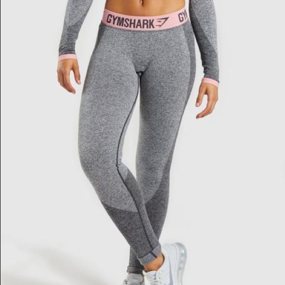 gymshark grey/pink leggings